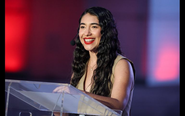 Zoe García, presidenta de la Federación de Estudiantes Universitarios (FEU) de la Universidad de Guadalajara rindió su segundo informe de actividades al frente de la organización. EL INFORMADOR / H. Figueroa