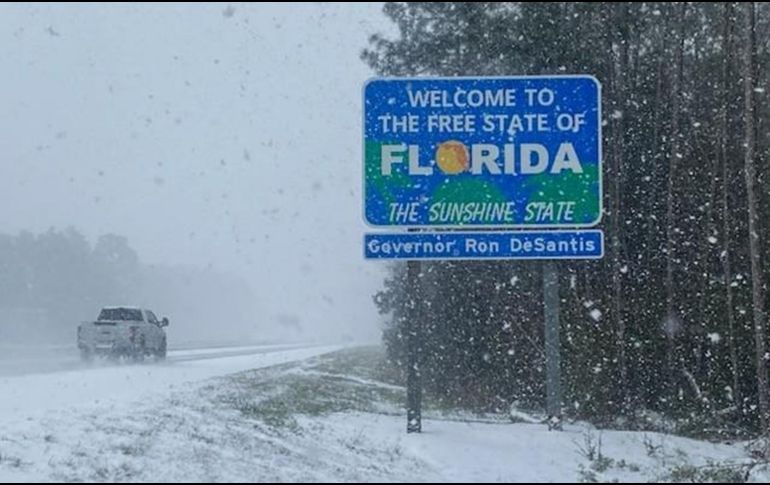 Las autoridades instaron a los residentes a tomar precauciones para protegerse del frío extremo. ESPECIAL / X / Departamento de Transporte de Florida