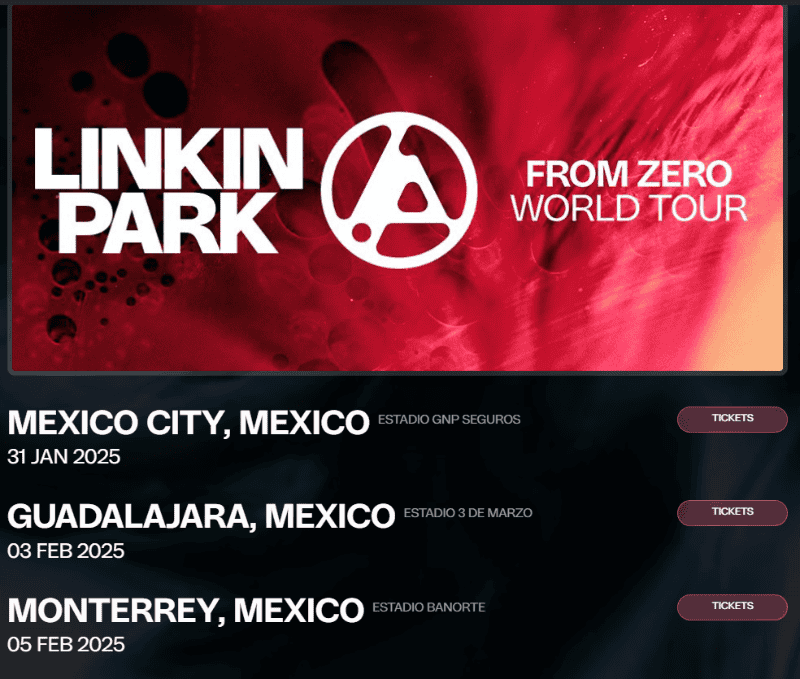 ESPECIAL/linkinpark.com/tour