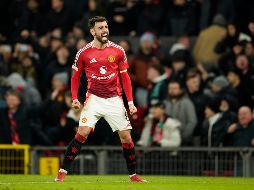 Bruno Fernandes apareció en el tiempo de compensación para darle el triunfo al United. AP/D Thompson