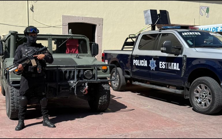 Elementos de los tres órdenes de gobierno se avocaron a Santa María de los Ángeles, presuntamente ante amenazas de posibles altercados por el hecho. ESPECIAL