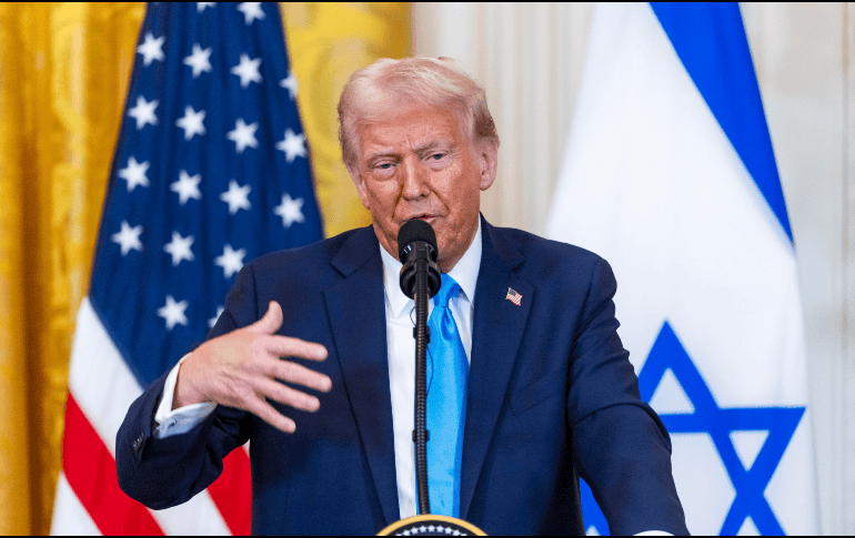 DONALD TRUMP. Egipto, Jordania y otros aliados estadounidenses en Medio Oriente ya han rechazado la idea de reubicar a más de dos millones de palestinos de Gaza en otros lugares de la región. EFE / J. Lo Scalzo