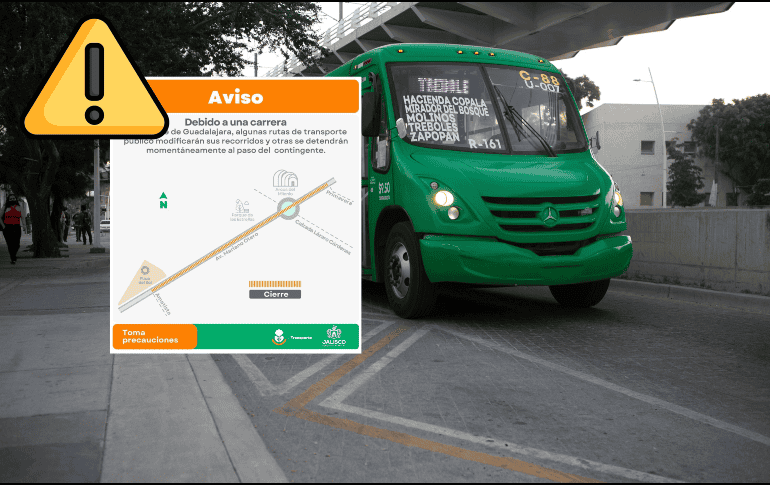 Algunas rutas del transporte público en Guadalajara y Zapopan cambiarán el día de mañana. EL INFORMADOR / ARCHIVO