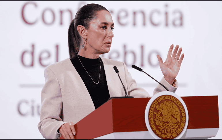 La Presidenta Claudia Sheinbaum, durante 