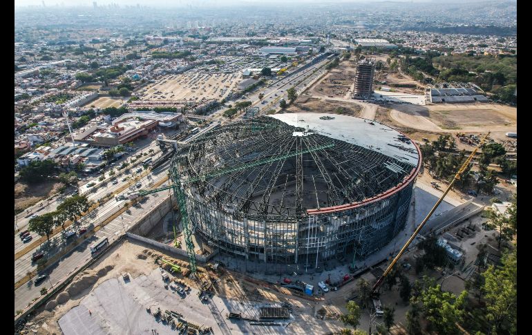 Actualmente, la construcción de la Arena Guadalajara se encuentra en un 85% de avance. EL INFORMADOR / A. Navarro