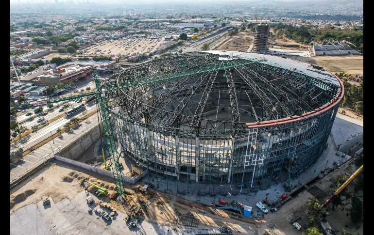Actualmente, la construcción de la Arena Guadalajara se encuentra en un 85% de avance. EL INFORMADOR / A. Navarro