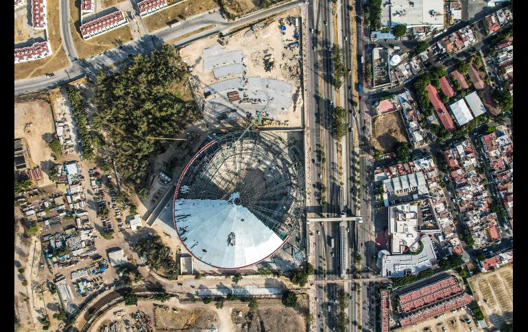 Actualmente, la construcción de la Arena Guadalajara se encuentra en un 85% de avance. EL INFORMADOR / A. Navarro