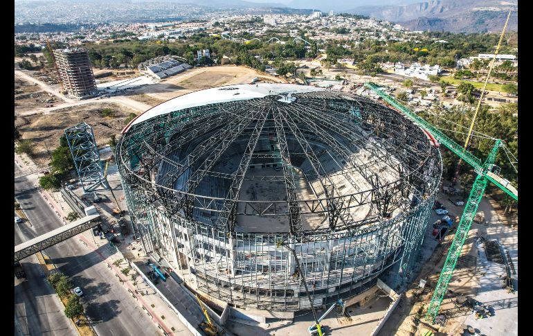 Actualmente, la construcción de la Arena Guadalajara se encuentra en un 85% de avance. EL INFORMADOR / A. Navarro