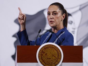 Claudia Sheinbaum, en "La Mañanera del Pueblo" en Palacio Nacional. SUN / D. S. Sánchez