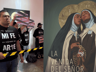 Manifestantes se hicieron presentes en la Academia de San Carlos. X/@urielesqueda4/INSTAGRAM/fabian_chairez/ESPECIAL