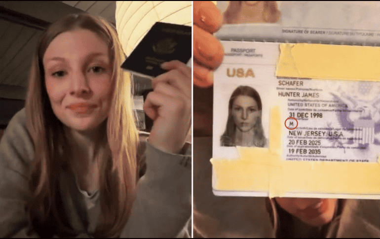 Schafer explicó que, tras ser robado su pasaporte, tuvo que tramitar uno nuevo. ESPECIAL / TIKTOK / HUNTER SCHAFER