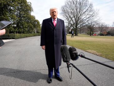 El presidente de Estados Unidos dijo no estar contento ni con México ni con Canadá. EFE/Y. Gripas