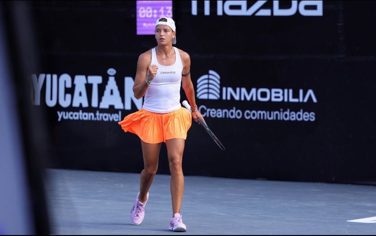 Emiliana Arango, nacida en Medellín, Colombia, es la única tenista latinoamericana que queda con vida en el Mérida Open 2025. CORTESÍA