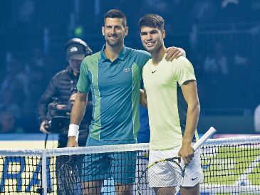 Djokovic y Alcaraz fueron colocados en el mismo lado del cuadro del torneo varonil de Indian Wells. AFP
