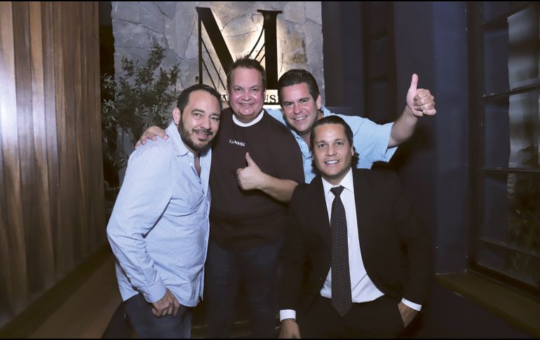 Héctor Estrada, César Vallejo, Carlos y Jorge Anaya. GENTE BIEN JALISCO/ Claudio Jimeno