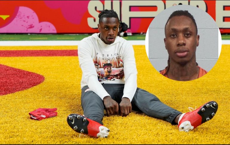 Xavier Worthy de los Kansas City Chiefs arrestado por agresión contra un familiar. AP / ARCHIVO / Williamson County Sheriff's Office