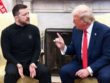 Donald Trump, presidente de Estados Unidos, junto a su homólogo de Ucrania, Volodímir Zelenski. EFE / ARCHIVO