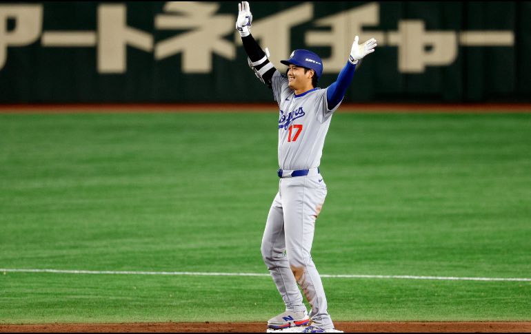 Shohei Ohtani fue parte de la ofensiva de los Dodgers en el triunfo de hoy martes. EFE / F. Robichon
