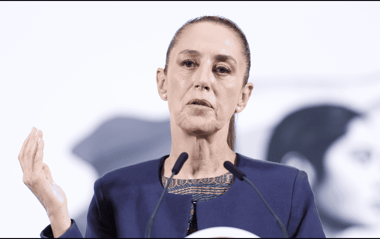 Claudia Sheinbaum responde al pronóstico de la OCDE ante los aranceles en México. EFE/S. Gutiérrez