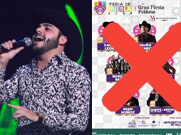 Cancelan presentación de Gerardo Ortiz en la Feria de Puebla unas horas después de anunciarla. NTX / ARCHIVO / ESPECIAL / FACEBOOK MV Entertainment