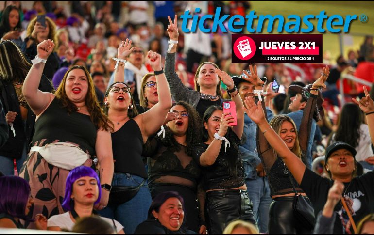 Esta es la lista completa de conciertos a los que aplica el jueves 2x1 en Ticketmaster. EL INFORMADOR / ARCHIVO