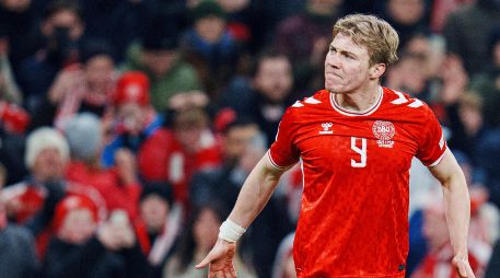 Rasmus Hojlund anotó el tanto. EFE/L. Sabroe