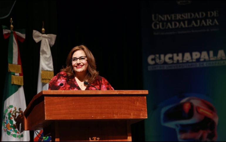 Rosas Chávez dijo que se trabaja intensamente en el reforzamiento de los cimientos del edificio A del plantel para consolidar la seguridad, el primero que entrará en uso y que en su máxima capacidad podrá albergar a 800 estudiantes. CORTESÍA/ UdeG.