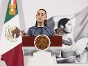 La Presidenta de México, Claudia Sheinbaum Pardo, habla en conferencia de prensa este martes. EFE/J. MENDÉZ