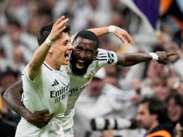 Arda Guler y Antionio Rudiger celebran la remontada. AP/B. Armangue