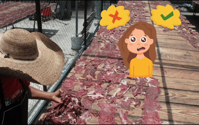 Es importante moderar el consumo de carne seca debido a su contenido de sal. GOBIERNO DE JALISCO / CANVA