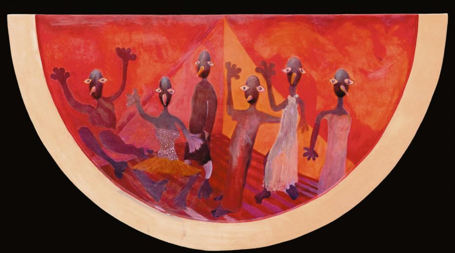 Vista de la sandía intervenida por Miguel Méndez. CORTESÍA