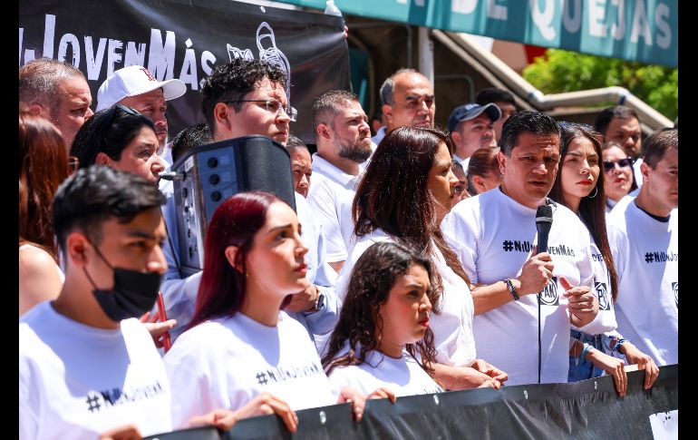 Juan Pablo Colín Aguilar, presidente del PAN Jalisco hizo hincapié en la situación de las madres buscadoras, quienes, dijo, siguen actuando solas, sin el respaldo del Estado ni de la nación. EL INFORMDADOR/ H. Figueroa.