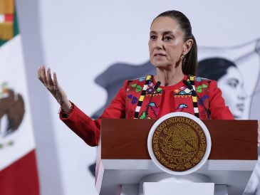 Durante la conferencia matutina de este viernes, Claudia Sheinbaum aclaró que México no ha entregado agua por la sequía, pero que espera que esta situación mejore por la temporada de lluvias pues hay menos agua en el Río Bravo. SUN/F. Rojas.