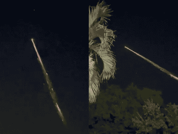 "Meteorito" observado fue en realidad basura espacial. ESPECIAL / X