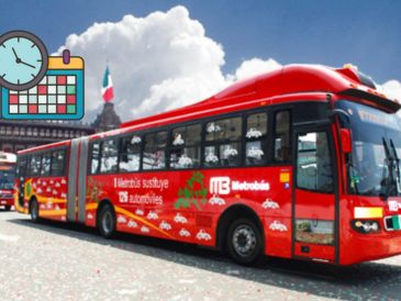 A través de sus redes sociales oficiales, el metrobús ha dado a conocer laos horarios de los próximos días. Especial / metrobus.cdmx.gob.mx / Canva