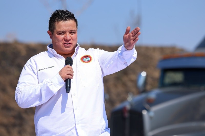 Nazario Ramírez, secretario general del Sindicato de Trabajadores de la Construcción, destacó la colaboración con el Ayuntamiento. EL INFORMADOR / H. Figueroa 