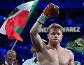 Canelo Álvarez disputará su tradicional pelea por el 5 de mayo este sábado, esta vez en Arabia Saudita. AP/J. Locher