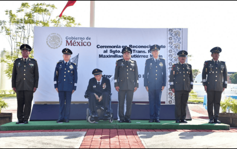 El veterano participó en la Segunda Guerra Mundial. SEDENA