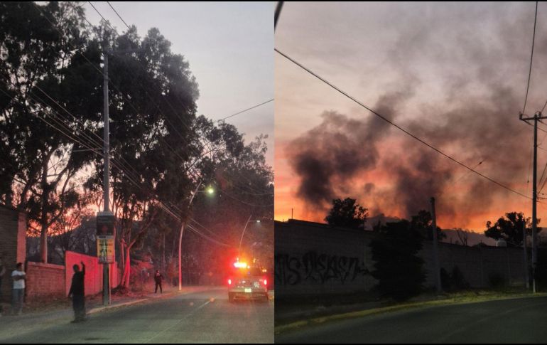Diversas unidades de Protección Civil y Bomberos del municipio acudieron al predio. EL INFORMADOR/ R. BOBADILLA.