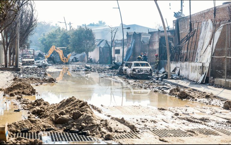 Así luce el lugar en la zona del Álamo Industrial, tras la explosión que obligó a evacuar a cientos. EL INFORMADOR/ A. Navarro