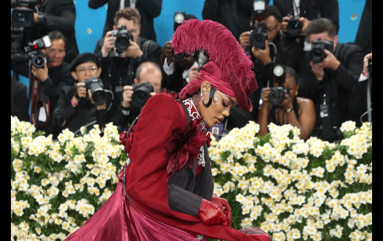 Teyana Taylor posa en la alfombra roja de la Gala Met 2025. EFE/J. Lane.
