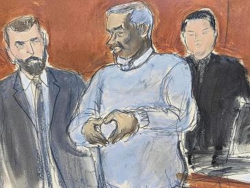 Imagen de Sean “Diddy” Combs, durante su primer día de juicio. ESPECIAL