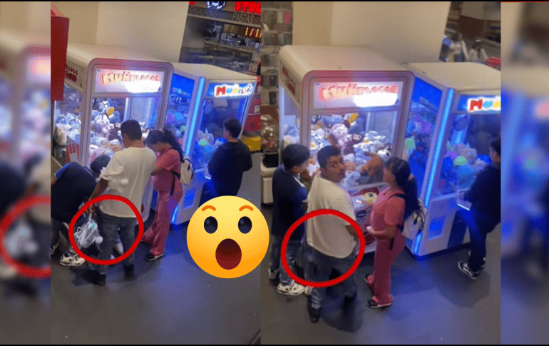 Al notar que su acto estaba siendo grabado, los adultos mostraron una expresión de sorpresa. ESPECIAL