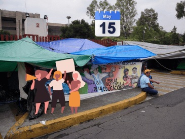 Este jueves 15 de mayo se celebró el Día del Maestro, por lo que algunos docentes aprovecharon el asueto para manifestarse. EFE/ARCHIVO