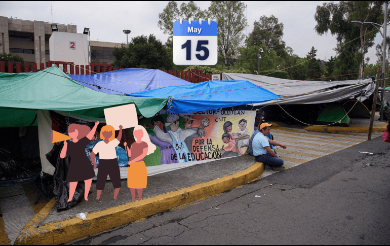 Este jueves 15 de mayo se celebró el Día del Maestro, por lo que algunos docentes aprovecharon el asueto para manifestarse. EFE/ARCHIVO