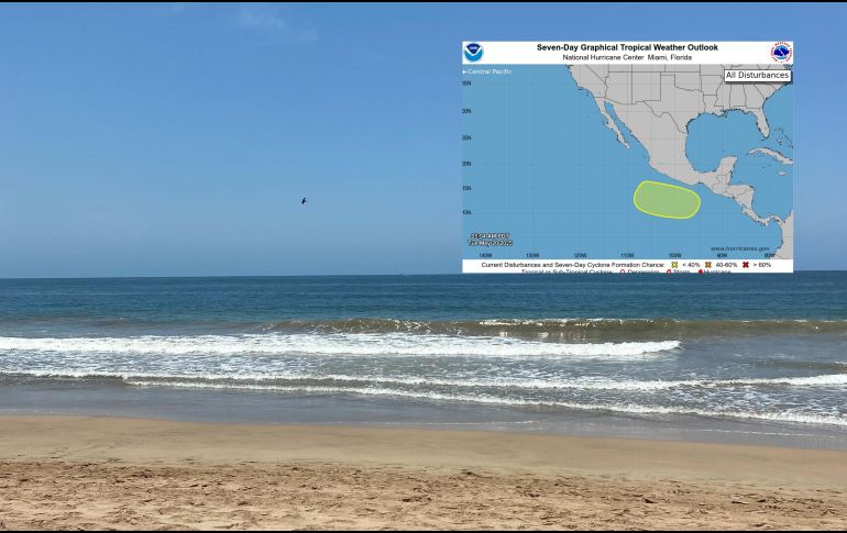 De acuerdo con la predicción del SMN, fuente oficial del Gobierno de México, para la temporada de huracanes 2025 se espera la formación de entre 16 y 20 ciclones en el Pacífico. ESPECIAL, EL INFORMADOR / O. Flores y CANVA