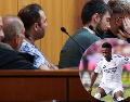 Vinicius también prestó declaración como perjudicado en el juicio a cuatro acusados de colgar de un puente un muñeco con la camiseta del jugador. EFE / N. Gallego / AP / ARCHIVO