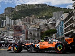 Lando Norris se convirtió en el gran protagonista al firmar la vuelta más rápida en la historia del Gran Premio de Mónaco. AFP / C. Simon