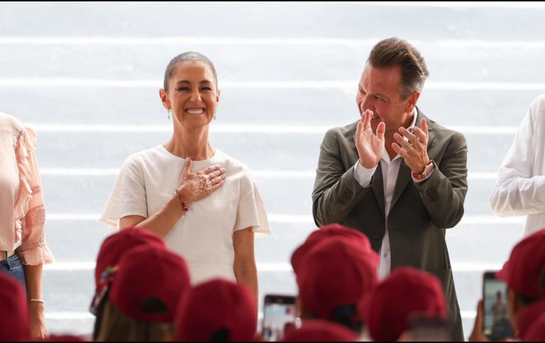 “Usted, Presidenta, los ha defendido muy bien y quiero decirle algo: cuente con las y los jaliscienses para defender también a nuestros paisanos que viven en EU”. EL INFORMADOR/A. NAVARRO