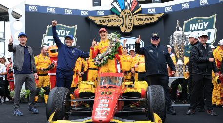 Palou se inscribió como nuevo rey de Indianápolis. AFP/ J. Casterline.